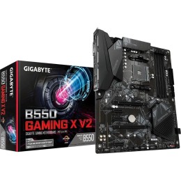 Материнская плата Gigabyte B550 GAMING X V2, Socket AM4, AMD B550, 4xDDR4-3200, DVI-D+HDMI, 2xPCI-Ex16, 3xPCI-Ex1, 4xSATA3(RAID 0/1/10), 2xM.2, 8 Ch Audio, 1xGLan, (2+4)xUSB2.0, (4+2)xUSB3.2, 1xPS/2, ATX, RTL {}